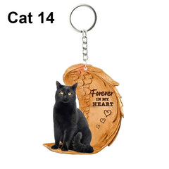 1 Piece 23 Style Dog Forever In My Heart Angel Pendant Bag Key Chains Car Keychain Keyring Pet Jewelry Gift For Women Girls