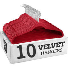 10pcs Flocking Clothes HangersThin High Quality Suits for Clothes Jackets Shirts Pants Coats Home Organizer organizador de ropa