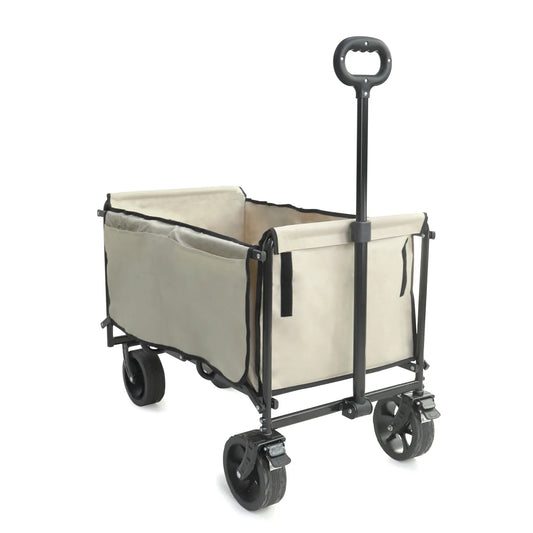 Camping Trolly Cart on Wheels 122L Folding Wagon Portable Beach Cart Collapsible for Outdoor Garden Picnic Shopping Fishing