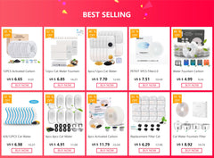 Cat Water Fountain Filter Pet Fountain Replacement Filters with Coconut Activated Carbon Suitable for 2L Water Dispenser