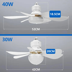 IRALAN Modern ceiling led light fan 52CM 42CM silent with remote control ceiling fan lamp for room office study kitchen