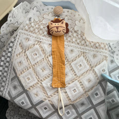 Ins baby pacifier clip baby newborn cotton wooden pacifier chain pacifier pacifier dummy eco-friendly material