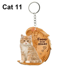 1 Piece 23 Style Dog Forever In My Heart Angel Pendant Bag Key Chains Car Keychain Keyring Pet Jewelry Gift For Women Girls