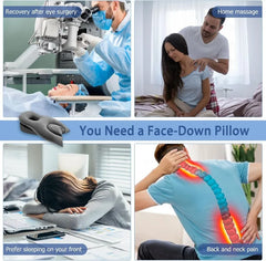 1PCS Face Down Pillow Flacewesta Massage BBL Prone with Memory Foam Ergonomic for sleeping Vitrectomy Neck Pain Retinal Surgery