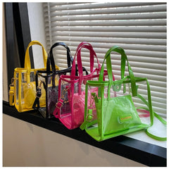 Crossbody Shoulder Bags with Removable Strap Stadium Approved Bags Women Transparent Clear Purse