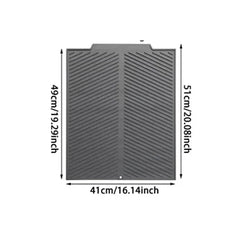 WCIC S/M/L Silicone Draining Board Mat Dish Drying Pad Folding Heat Resistant Rectangle Eco-Friendly Drainer for Kitchen Pot Cup