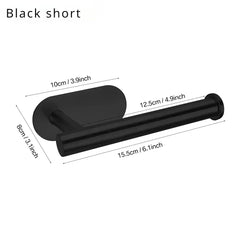 Adhesive Toilet Roll Paper Holder Organizer Wall Mount Storage Stand Kitchen Bathroom No Drill Tissue Towel Dispenser Stainless