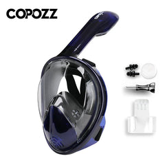 COPOZZ Professional Snorkeling Diving Mask Underwater Scuba Full Face Snorkel Mask Anti Fog Goggles for Adult Swimming Equipment