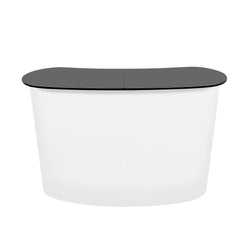 Foldable Tradeshow Table Exhibition Countertop Podium Promotion Table Office Reception Desk School Lecture Table