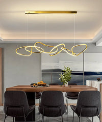 Modern Simplicity Circle LED Pendant Lights for Dining Living Home Decor Hanging Ring Chandelier Lamp Fixture