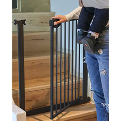 UBRAVOO Baby Gate for Doors and Stairs, Height 100 cm, Safety Pet Gate, Automatic Closure, Triple Locking