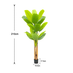 Bird of Paradise Artificial Plants Tree Tropical Faux Banana Silk Tree Fake Banana Leaf Plant with Stalks for Home Office Decor