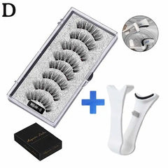 3D Natural Magnetic Eyelashes,With 5 Magnetic Lashes Shipping Box Eyelashes Handmade False Gift Reusable Support Drop Magne T6N2
