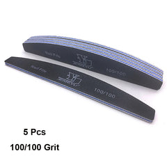 5/25Pcs/Lot Nail File Mix Color 80/100/150/180/240 Grit Professional Sandpaper Cuticle Remover Buffer Files Manicure Tool Set