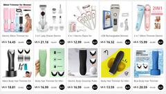 2 in 1 Bikini Trimmer Electric Shaver for Women Waterproof Facial Hair and Leg Hair Remover Body Hair Trimmer for Underarms Legs