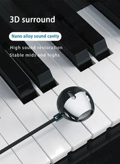 USB Type C Headphone HiFi Bass Stereo Volume Control Mic 3.5mm Wired Earbuds For Galaxy S24 S23 S22 S21 Ultra iPhone 15 Pro Max