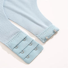 FINETOO Women Wireless Bra Deep V Padded Bralette S-XL Trendy Stripe Knitting Bras Sexy Ladies Brassiere Solid Underwear 6 Color