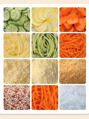 Electric Cheese Grater Portable Salad Maker With 3 Different Shapes of Blades 40W Electric Rotary Slicer Shredder ABS304