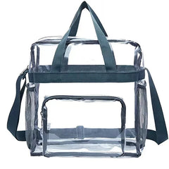 Portable PVC Clear Large Capacity Handbag Women's Fashion Waterproof Casual Simple Crossbody Shoulder Bags Purse Stadium Approve