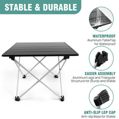 Outdoor Ultralight Portable Folding Camping Table Foldable Dinner Desk Hight Strength Aluminum Alloy For Garden Party Picnic BBQ