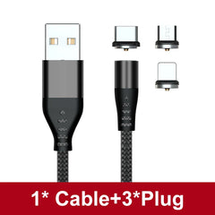 AUFU LED Magnetic USB Charging Cable USB Type C Phone Cable Magnet Phone Charger Micro USB For iPhone 11 12 Pro Max For Xiaomi