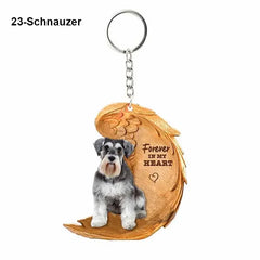 1 Piece 23 Style Dog Forever In My Heart Angel Pendant Bag Key Chains Car Keychain Keyring Pet Jewelry Gift For Women Girls