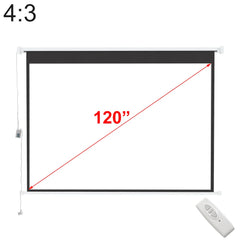 Wall/ Ceiling Mounted Electric Projector Screen for Home School Theatre Cinema 120 inch 4:3 Projection Screen