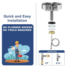 Kitchen Sink Glass Rinser Stainless Steel High Pressure Cup Cleaner Automatic Cup Washer Kitchen Faucet Bar Bottle Washer Tools