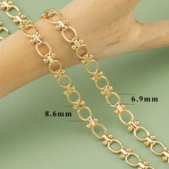 YEGUI C77,diy chain,18k gold rhodium plated,copper,pass REACH,nickel free,jewelry making,charms,diy bracelet necklace,1m/lot