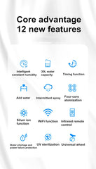 110V 220V 30L Air humidifier Home Humidifier Diffuser Industrial Mist Maker Flavoring For Home увлажнитель воздуха humidificador