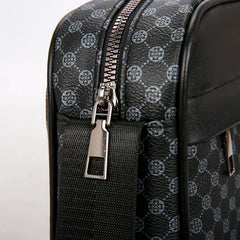 Casual Lightweight Business Shoulder Bags for Men PU Leather Messenger Bag Comfortable Wide Strap Crossbody Bags Designer Male