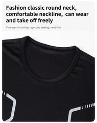 2/6 Pack Plus Size Men's Quick-drying Short-sleeved Shorts Suit Men's Leisure Sports Running Fitness T-shirt Joker Shorts Teen