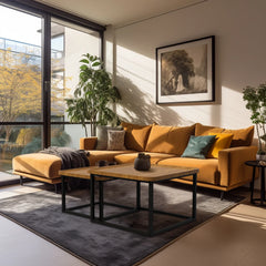 2PCS Industrial-inspired Coffee Table Set Stacking Vintage Side End Table Space Saving Living Room Furniture