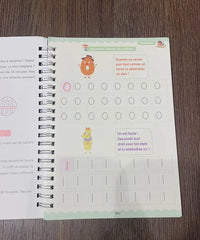 Magic Writing Book in Portuguese Calligraphy Notebook Montessori Kids Reusable Educational Calligraphic Letter Practice Toy