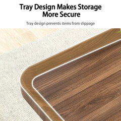 2PCS Industrial-inspired Coffee Table Set Stacking Vintage Side End Table Space Saving Living Room Furniture