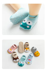 Spring Anti Slip Baby Socks Toddler Kids Floor Socks with Rubber Soles Autumn Newborn Baby Boy Girl Cartoon Cute Ball Warm Socks
