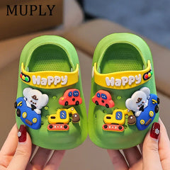 Summer Children Garden Clogs Shoes Boys&Girls Beach Sandal Kids Lightweight Breathable Cute Cartoon Slip Baby Slippers