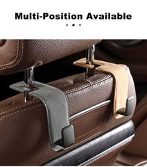 BLALION Car Seat Hook Hanger Hook Flip Leather Suede Auto Back Seat Headrest Hooks Storage Hanger Upgrade Car Interior Organizer