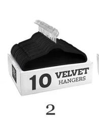 10pcs Colorful Velvet Non-Slip Clothing Hangers,45CM Seamless Flocking Hanger Dry and Wet Wardrobe Storage Adult Magic Hanger