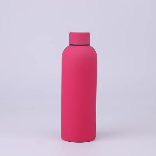 750ml Insulated Bottle Solid Color Stainless Steel Jug with Lid Large Capacity Ice Coffee Cup Portable for Driving Travel Home