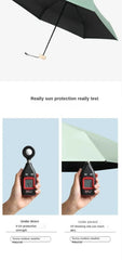 Mini Sun Umbrella Pocket Rain Umbrella Vinyl Folding UV Ultraviolet Protection Sun Shade Pocket Parasol Capsule