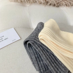 2024 New Winter Cashmere Wool Women Socks Casual japanese fashion Solid Color Thicker Long Sock Girls Thermal Warm Crew Sock