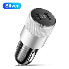 40W Dual PD Car Charger Adapter Fast Charging Type USB C Quick Charger in Car Mobile Phone for iPhone15 Pro Max Xiaomi 14 Huawei