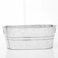 Galvanized Beverage Tub,Long Galvanized Oval Tub,Beer Champagne Cocktail Cooling,Galvanized Metal Ice Bucket for Home Parties