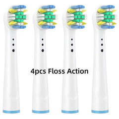 4/8PCS Replacement Brush Heads for Oral B Electric Toothbrushes Floss Cross Action 3D Pro White Precision Standard Daily Clean