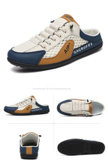 Men's Fashion Soft-soled Half Slippers Summer Men Trendy Bottom Casual Shoes Soft Sole Support Shoes Sneakers Zapatos De Hombre