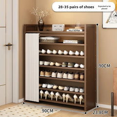 Free installation shoe rack indoor simple folding household multi-layer dustproof rental room shoe storage artifact