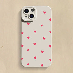 Black Love Heart Phone Case For iPhone 16 14 15 13 12 11 Pro Max X XR XS 7 8 15 16 Plus SE 2020 Shockproof Silicone Soft Cover