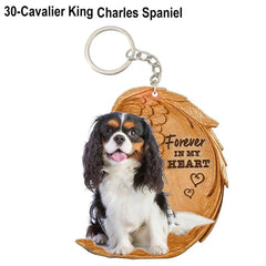 Dog Memorial Keychain - Forever In My Heart Angel Pendant Pet Jewelry Gift