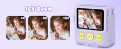 Gofunly Children's Instant Print Camera Thermal Printing Digital Camera 2.4" 1080P Camera Toy For 6-12 Years